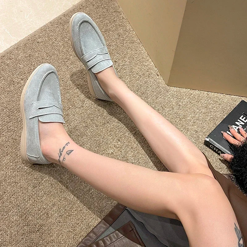 Women's Low Top Shoes 2025 Spring and Autumn New Casual Comfort Loafers High Quality Solid Flat Shoes Zapatos De Mujer
