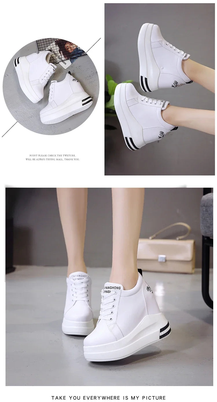 Women's Wedge Sneakers Summer Fashion Breathable High Heels Ladies Casual Shoes Vulcanize Women Platform Shoe Female Spring 2022