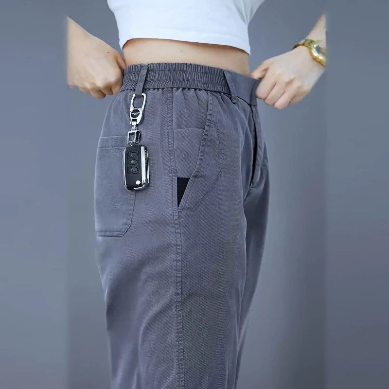 Tensi Casual Jeans Men's 2025 New Loose Straight Long Pants Summer Thin Sports