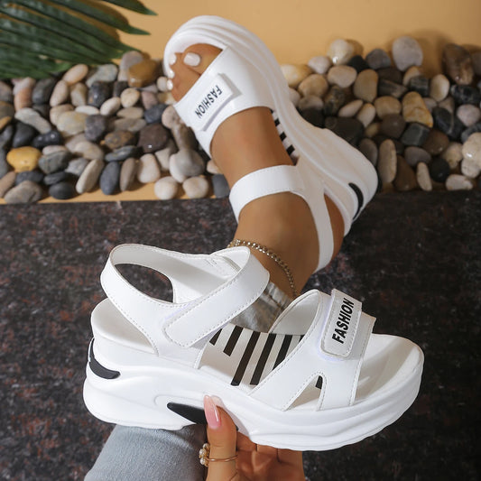 New Women Platform Wedge Sandals Summer Fashion Comfortable Shoes Women Light Casual Velcro Beach Shoes Zapatos De Mujer