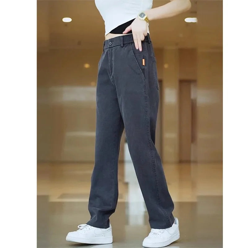 Tensi Casual Jeans Men's 2025 New Loose Straight Long Pants Summer Thin Sports