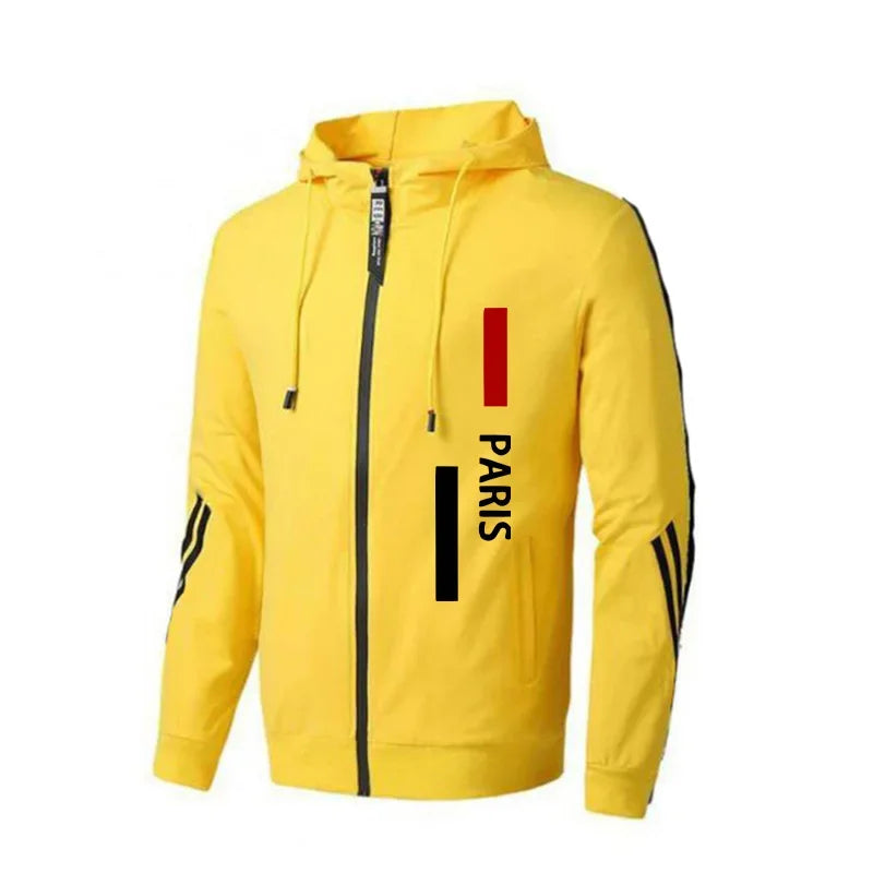 Men's fashion sportswear printed jacket zipper casual coat winter sportswear running men's clothing autumn winter ed sweatshirt.