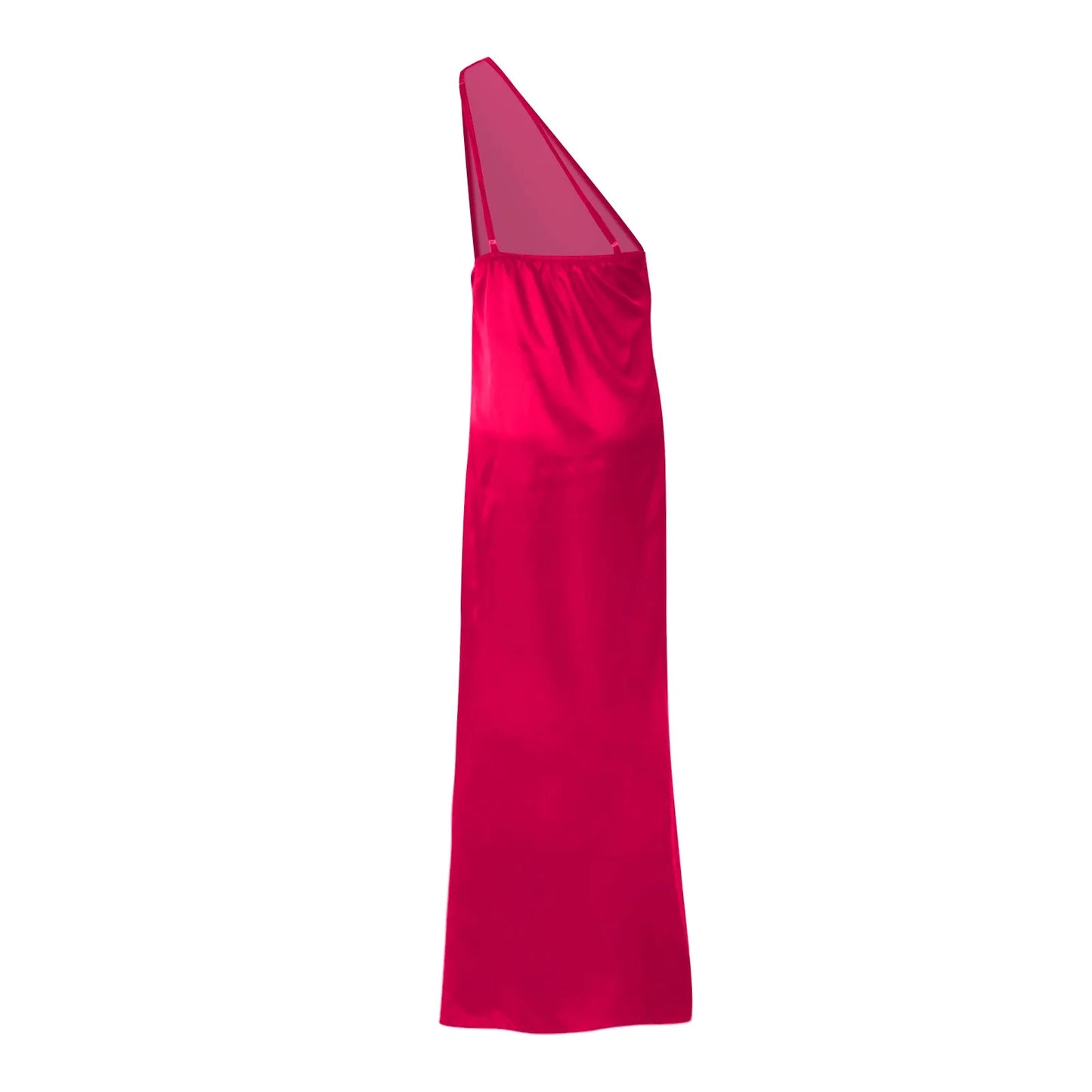 Sexy dresses for women Satin Backless Slim party Long Dress One Shoulder HighSplit Cocktail dress Wedding evening dresses elbise