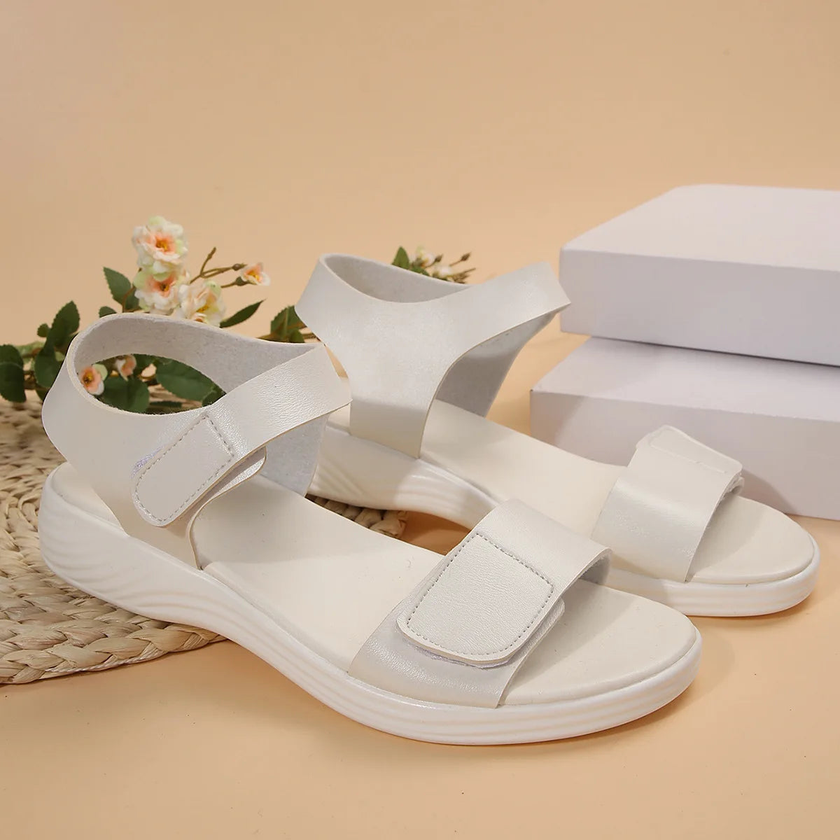 2024 New Summer Sandals Travel Women Shoes New Sandal Sole Durable Sandal Ladies Outdoor Beach Slippers Platform Sandals