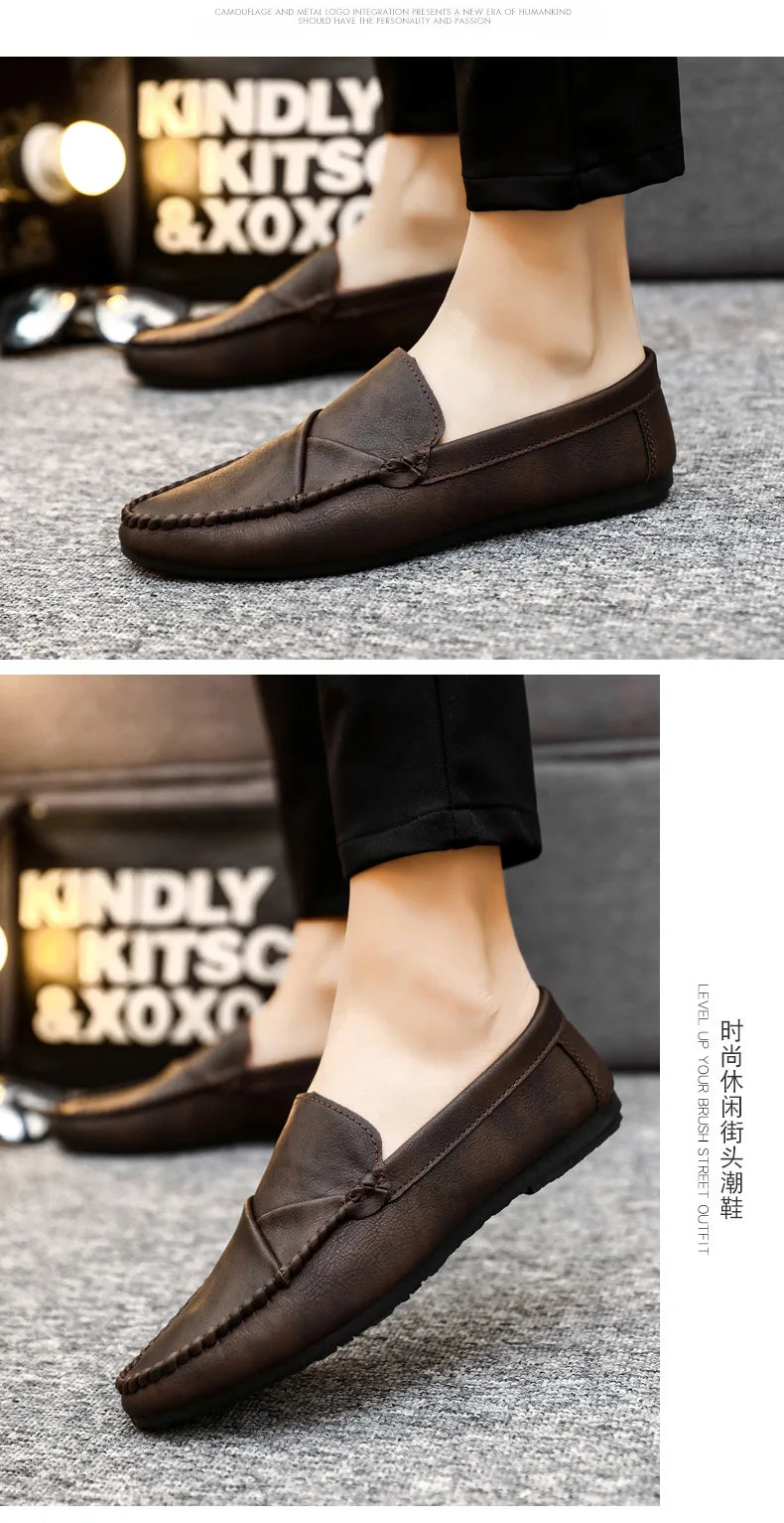 2025 Luxury Trendy Dress Shoes Men Loafers Split Leather Moccasins Shoes for Men Formal Mariage Wedding Shoe Botas Para Hombre