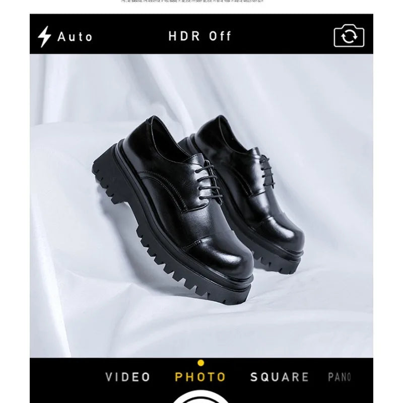 Men's Fashion Business Big Head Shoes Casual Comfortable Versatile Men Leather Shoes Wedding Party GroomHigh Quality Dress Shoes
