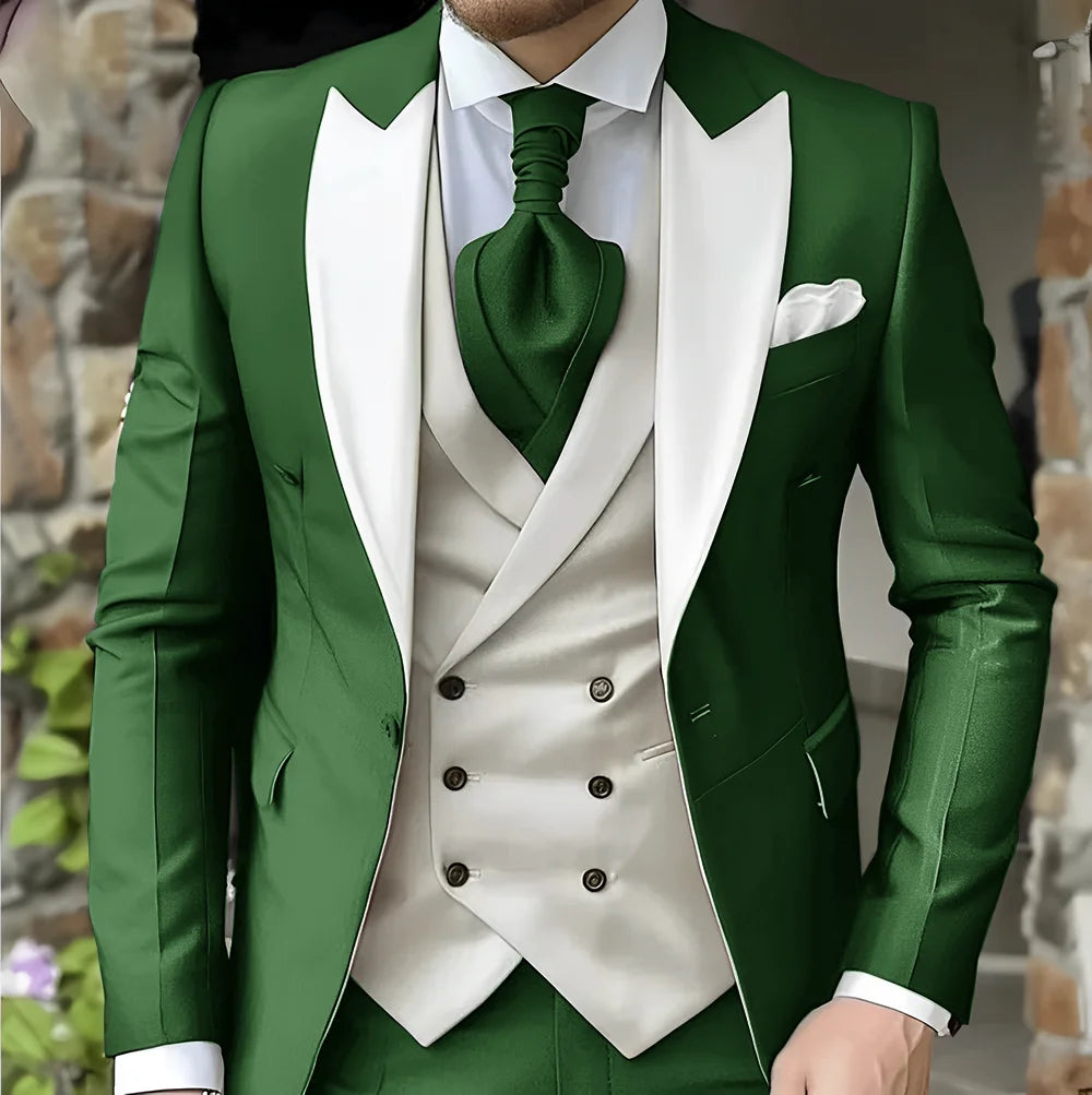 men's suit with peak lapel for wedding high-quality slim jackets Pointed collar double-breasted Carnivals men The latest