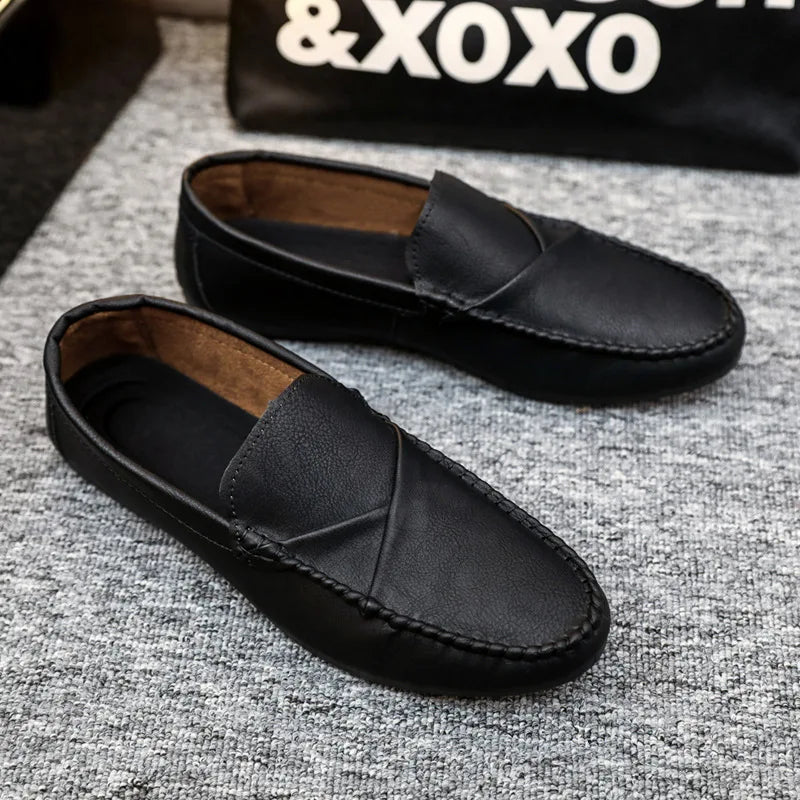 2025 Luxury Trendy Dress Shoes Men Loafers Split Leather Moccasins Shoes for Men Formal Mariage Wedding Shoe Botas Para Hombre