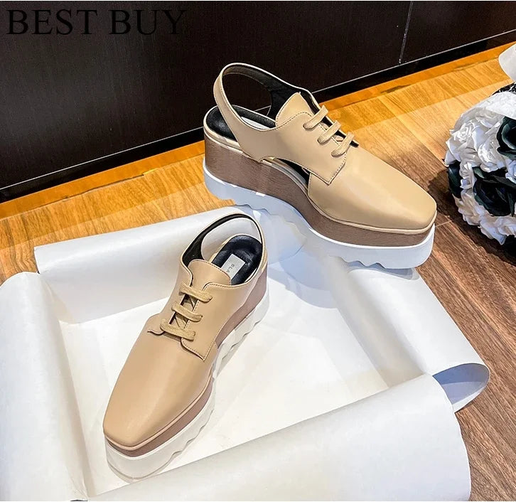 women wedge shoes pointed toe high heels platform office lady party shoes Plataform Height increasing Shoes Casual style