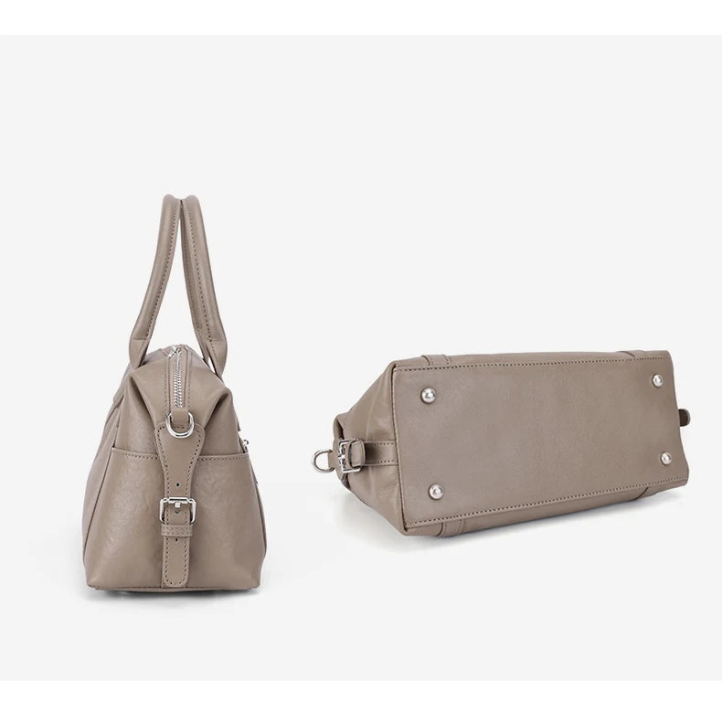 2026 New Women's Fashion Genuine Leather Handbag Female Large Capaci Luxury Designer Boston Totes Bag Shoulder Crossbody Bag