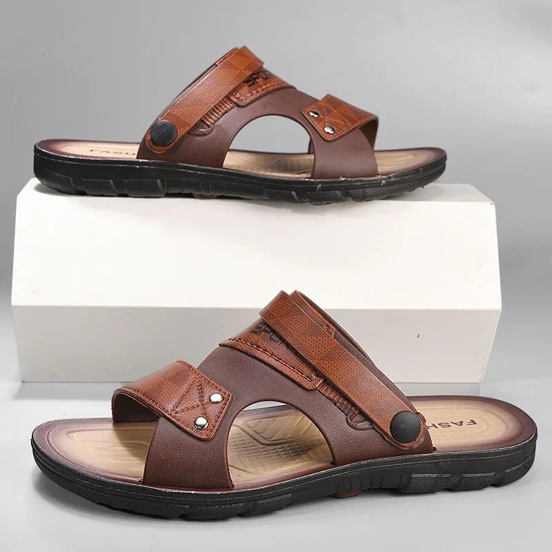 Men's Slippers Sandals Summer New Sandals Male Adult Casual Slippers For Men Beach Shoes Non-slip Open-toe Sandals For Outdoor