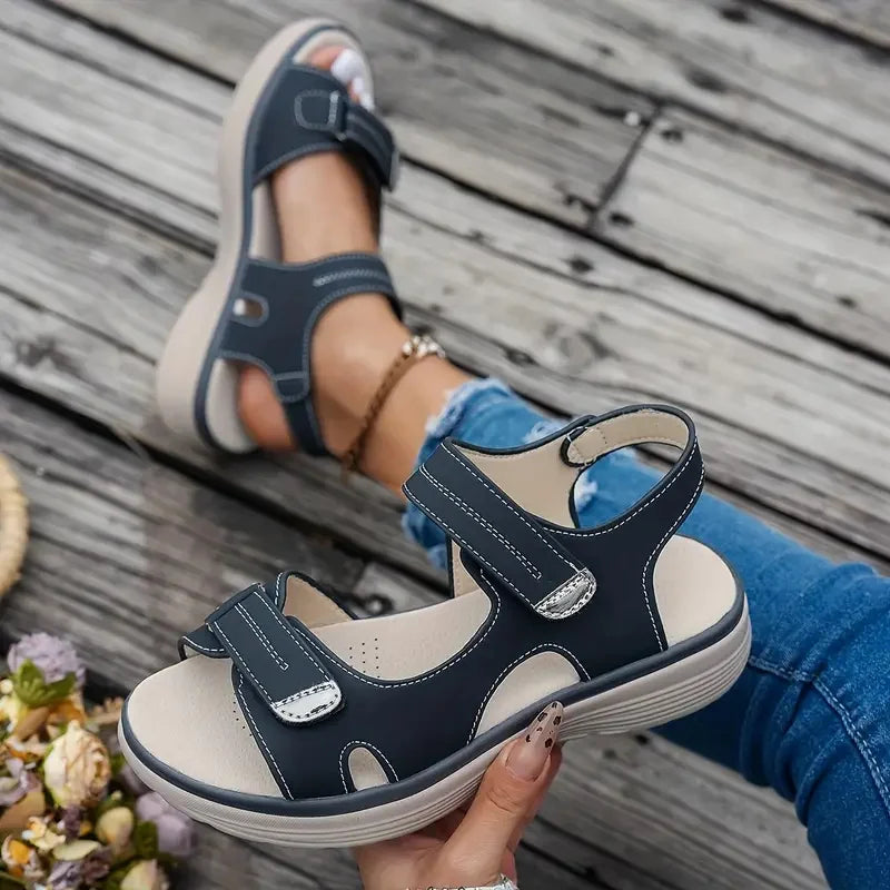 New Summer Wedge Sandals Casual Women Comfortable Fashion Thick Sole Outdoor Platform Sandals Non Slip Wading Beach Shoes Women