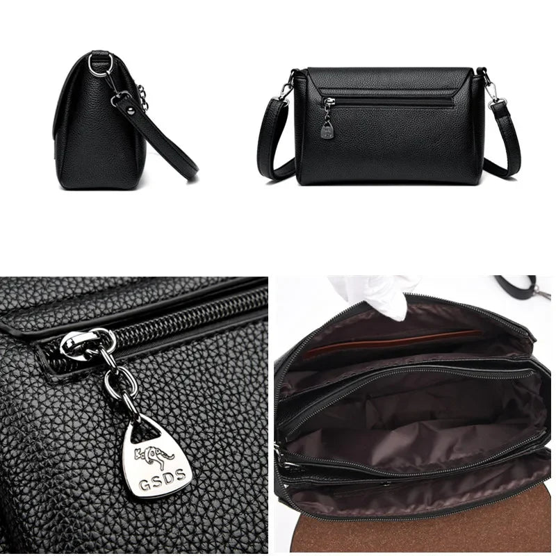 New Soft Leather Crossbody Bags for Women Luxury Handbags Women Bags Designer Female Casual Hand Shoulder Bag bolsos de mujer