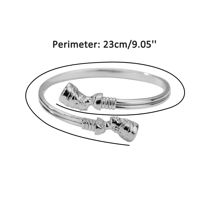 Egyptian Queen Nefertiti Bangles For Women MenAdjustable Africa Couple Bracelet HipHop Punk Bracelets Jewelry Gifts 2025