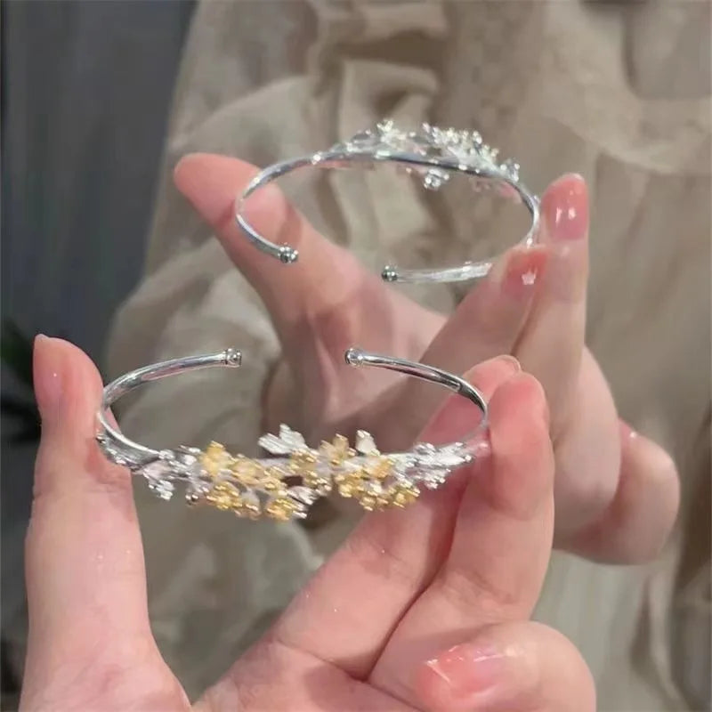 Luxury Sliver Bangles for Women Mobius Twisted Bangles Simple Bangle Wedding Party Jewelry Accessories Браслеты На Руку Женские