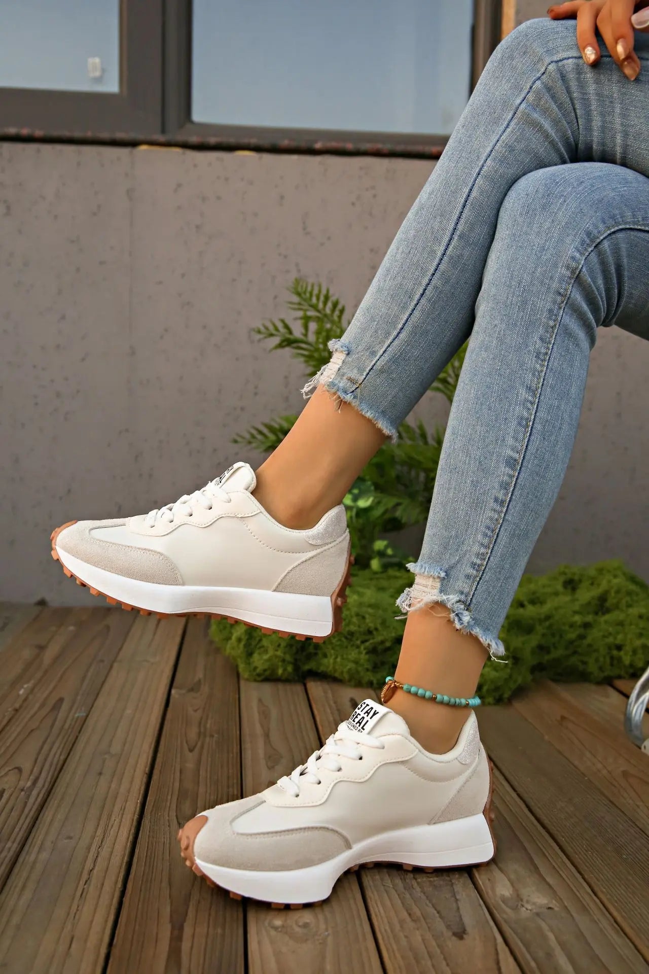 Women Sneakers Causal Walking Shoes Woman Autumn Fashion Lace Up Sports Platform Shoes Outdoor Non-slip Running Shoes