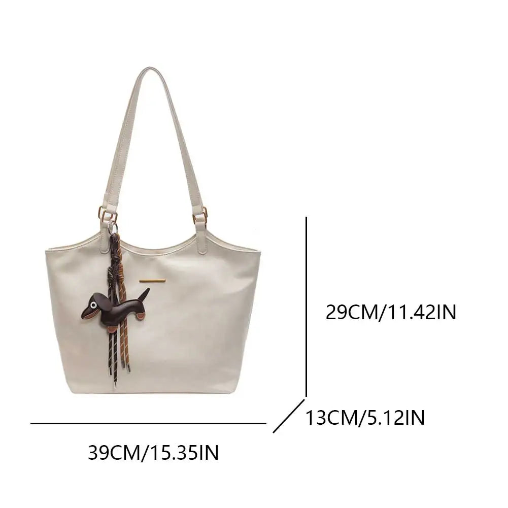 Women Vintage Shoulder Bag PU Leather Retro Tote Handbag Large Capacity Fashion Underarm Bag Female Travel Work Bag