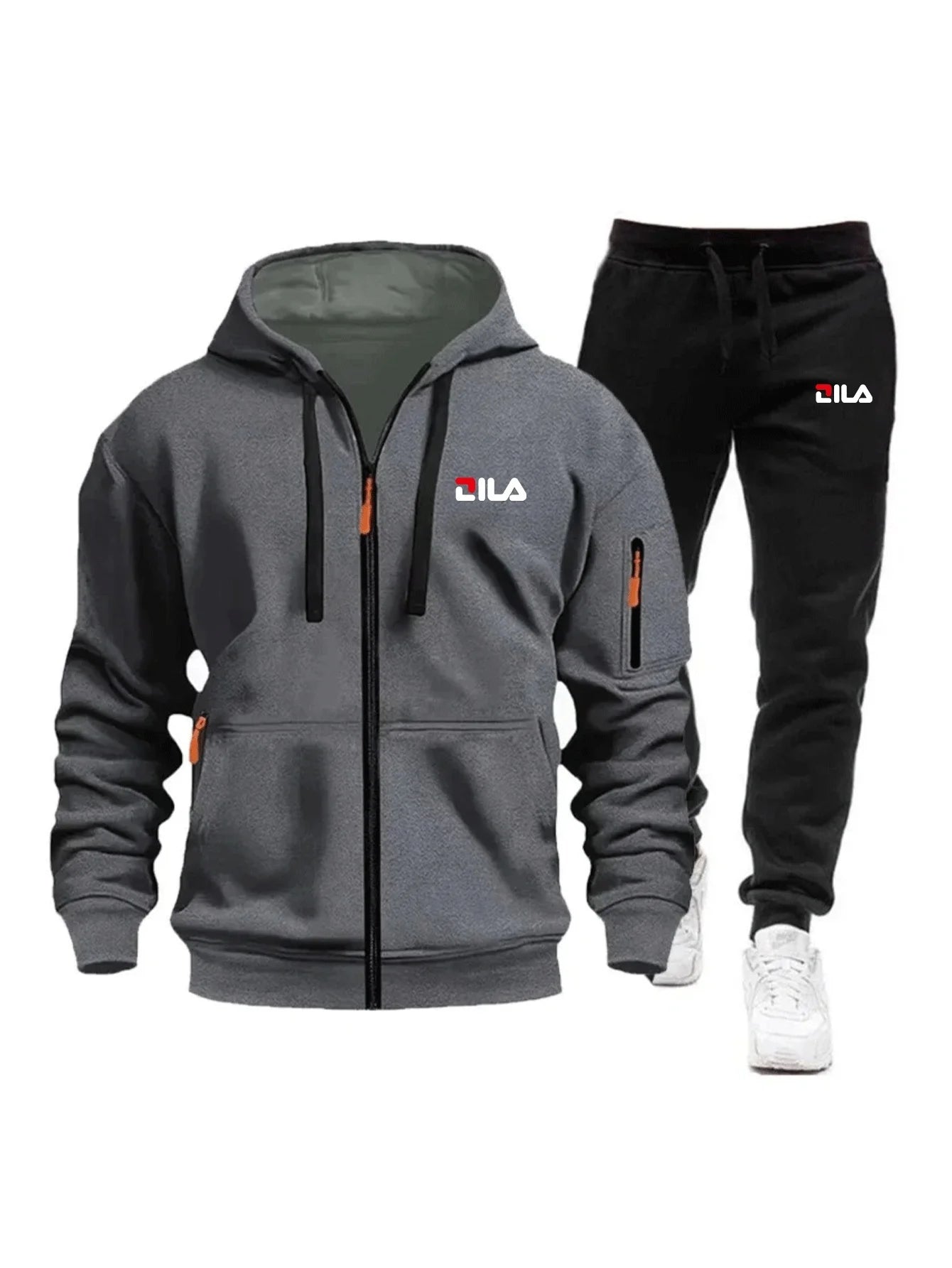 Men's Tracksuit Hoodies Pants Plus Size Autumn Winter Daily Casual Sporty Jogging Suit Fashion Sweatshirt Outfit Male Sports Set