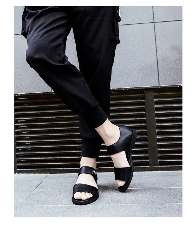Sandals Men Summer Soft Sole Non-slip Shoes Fashion Male Beach Casual Flat Comfortable Shoes Plus Size Gladiator Rome Sandals