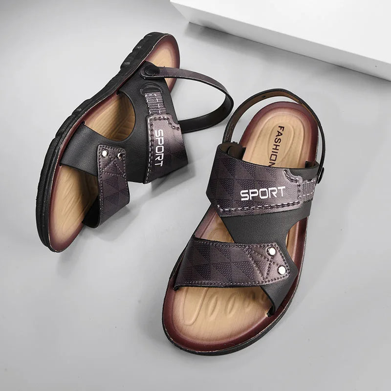 Men's Slippers Sandals Summer New Sandals Male Adult Casual Slippers For Men Beach Shoes Non-slip Open-toe Sandals For Outdoor