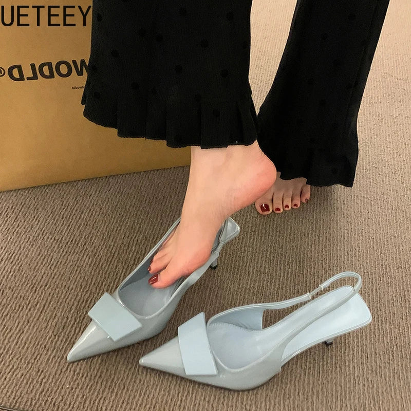 2026 Summer High Heel Women Sandals Fashion Pointed Toe Singbacks Shoes Design Style Banquet Party Sandalias Shoes