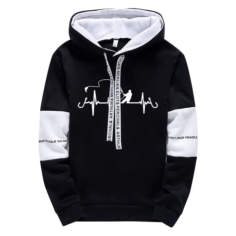 Mens Tracksuit Printed Casual Sweatshirts Sportswear Outdoors Gym Sports Jogging Mens Clothing Fashion Single Piece Hoodie Pants