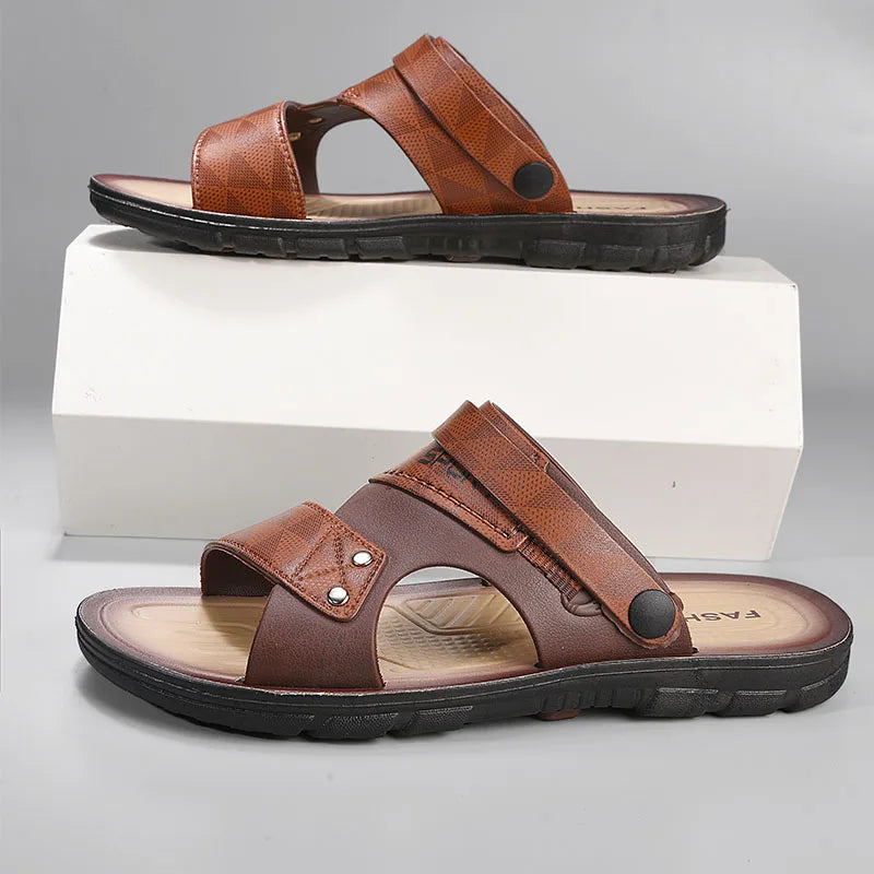 Men's Slippers Sandals Summer New Sandals Male Adult Casual Slippers For Men Beach Shoes Non-slip Open-toe Sandals For Outdoor