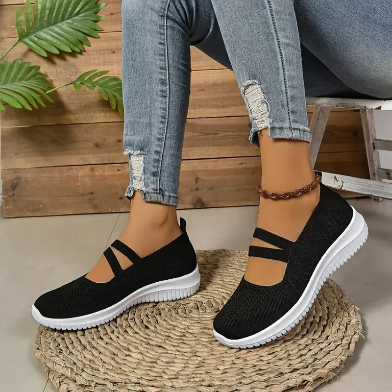 Women's shoes, breathable flying woven shoes, women's outdoor casual shoes, flat anti-slip shoes, free shipping shoes