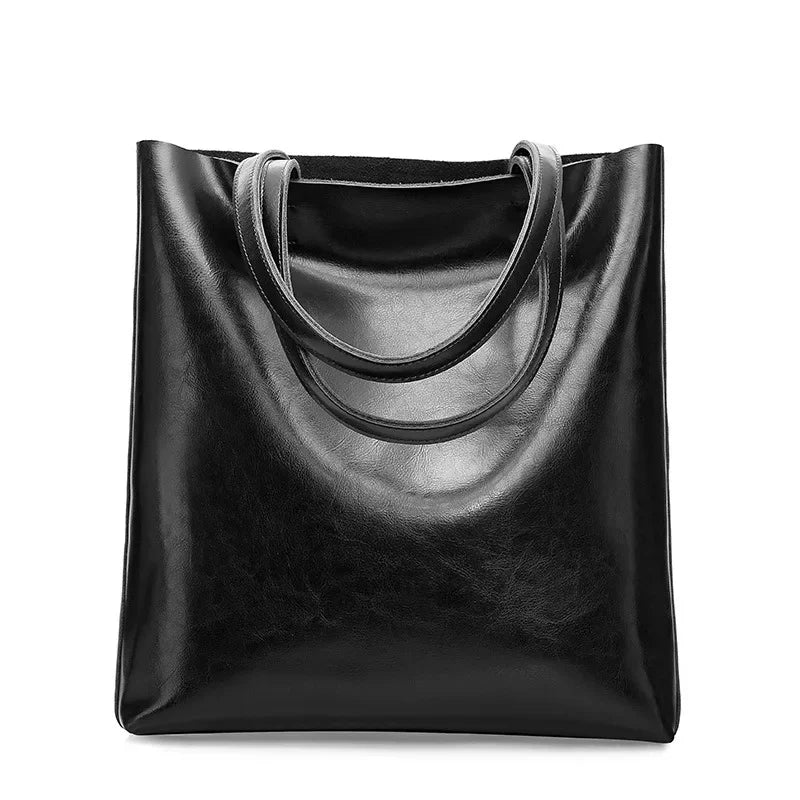 Real Leather Women's Handbag Fashion Top-handle Bags Ladies Tote Bag Minimalist Wallets Shoulder Tote Bag Portable Shopping Bag