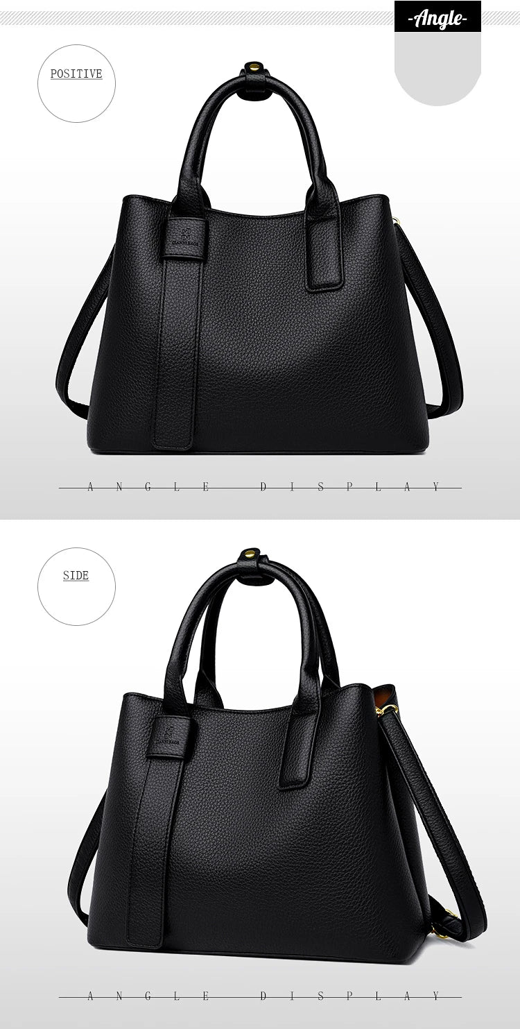Business Handbags For Women 2022 Luxury Designer Handbag Pure Color Big Capacity Shoulder Crossbody Bags Branded Top-handle Tote