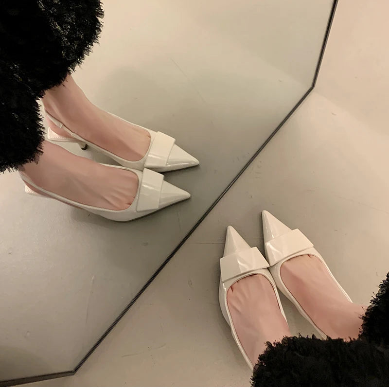 2026 Summer High Heel Women Sandals Fashion Pointed Toe Singbacks Shoes Design Style Banquet Party Sandalias Shoes