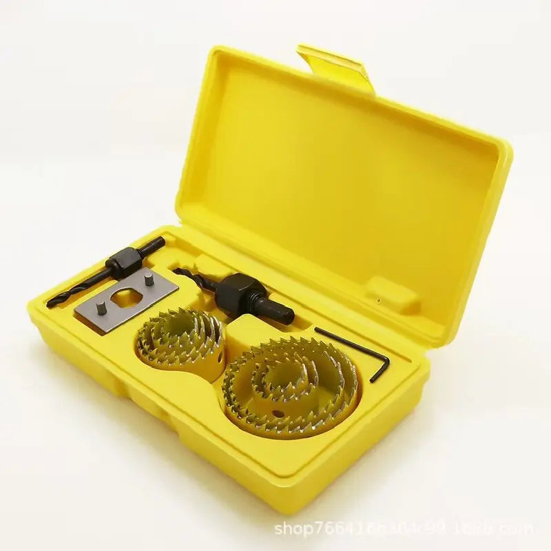 8PCS Hole Saw Kit 19-64mm, Bi-Metal Woodworking Hole Cutter for Drill - Drywall, Recessed Lights, Wood & Plastic Cutting