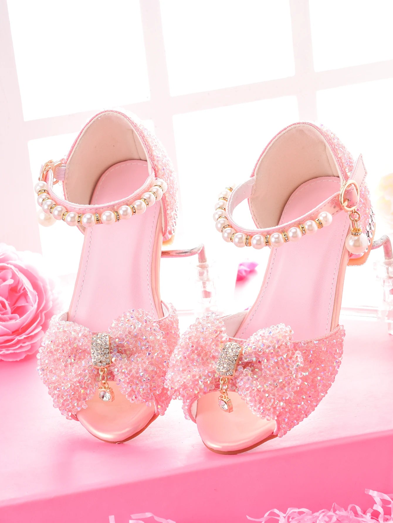 Girls' Dress Sandals For Formal Occasions, Children High Heels For /Models Performance And Fashion Show