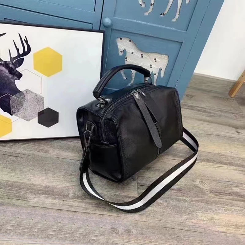 Fashion Women's Hand Bags Cowhide Luxury Casual Shoulder Bag  Ladies Versatile Trendy Chain High-capacity Crossbody Bags