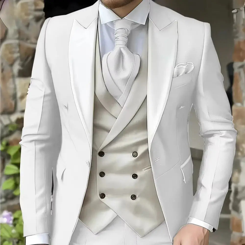 men's suit with peak lapel for wedding high-quality slim jackets Pointed collar double-breasted Carnivals men The latest