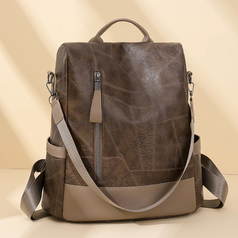 Women's fashionable backpack, shoulder bag, travel multifunctional bag, handbag, handbag, suitable for different scenarios