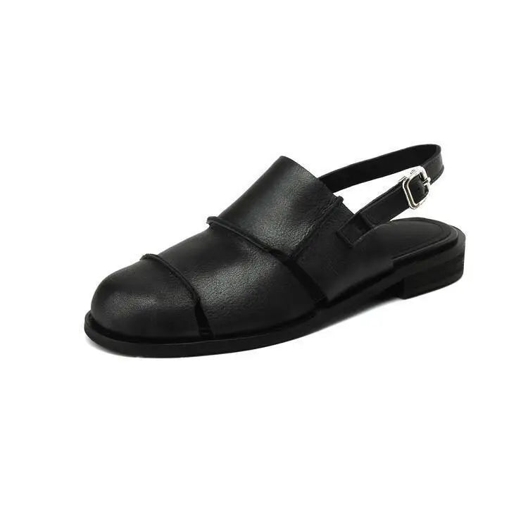 Women Sandals 2026 new Hollow Breathable Comfortable Soft Sole Low Heel Slingback Shoes Summer Fashion Versatile Casual Sandals