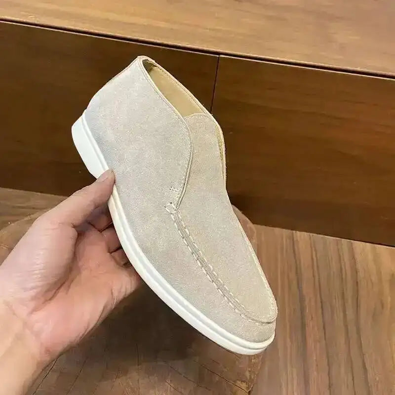 High-top Shoes For Women Loafers Casual Flat Heels One-foot Lazy Shoes Couple Shoes