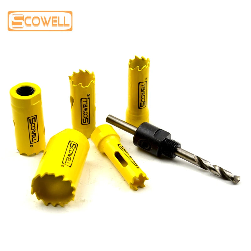 HSS Bimetallic Holesaw Cutter With Arbor Drill Bit Set For Cutting Wood Metal 32mm 38mm 44mm 46mm 57mm 65mm 68mm 70m Crown Saw