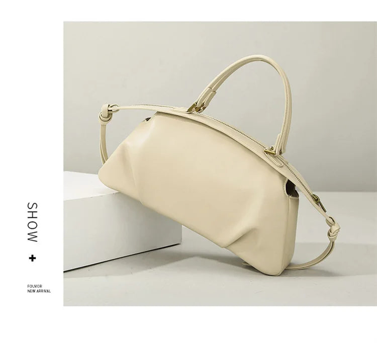 New Women's Bags, Fashionable and Simple Handbags, Niche High-End Shoulder Bags, Versatile Casual Bags for Commuting, Large-Capacity Tote Bags, Soft Leather Crossbody Bags