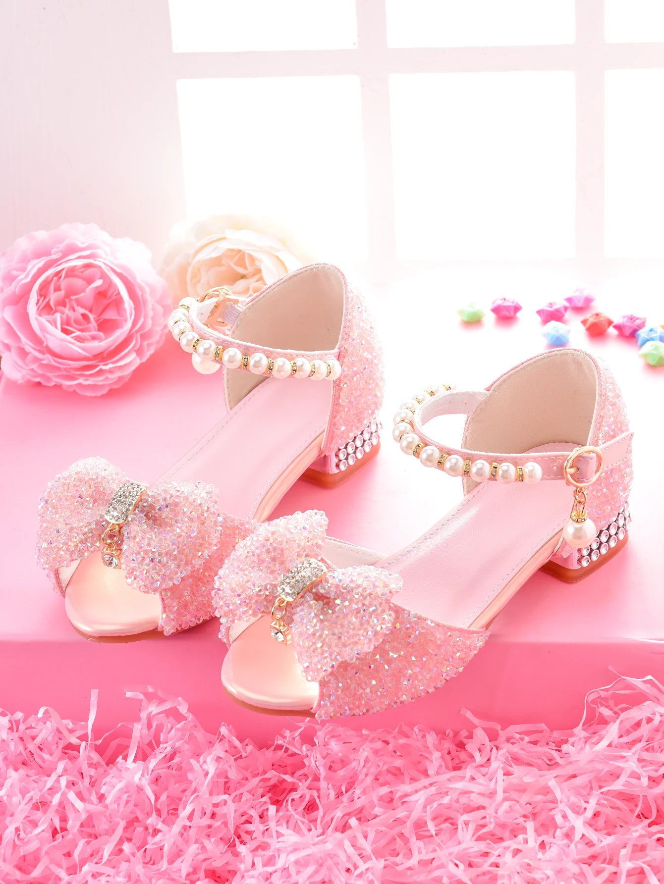 Girls' Dress Sandals For Formal Occasions, Children High Heels For /Models Performance And Fashion Show
