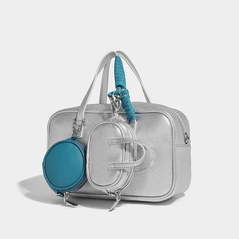 Boston Bag Women Fashion 2025 Euro-America Style Simple Shoulder Bag Handbags Composite Bag