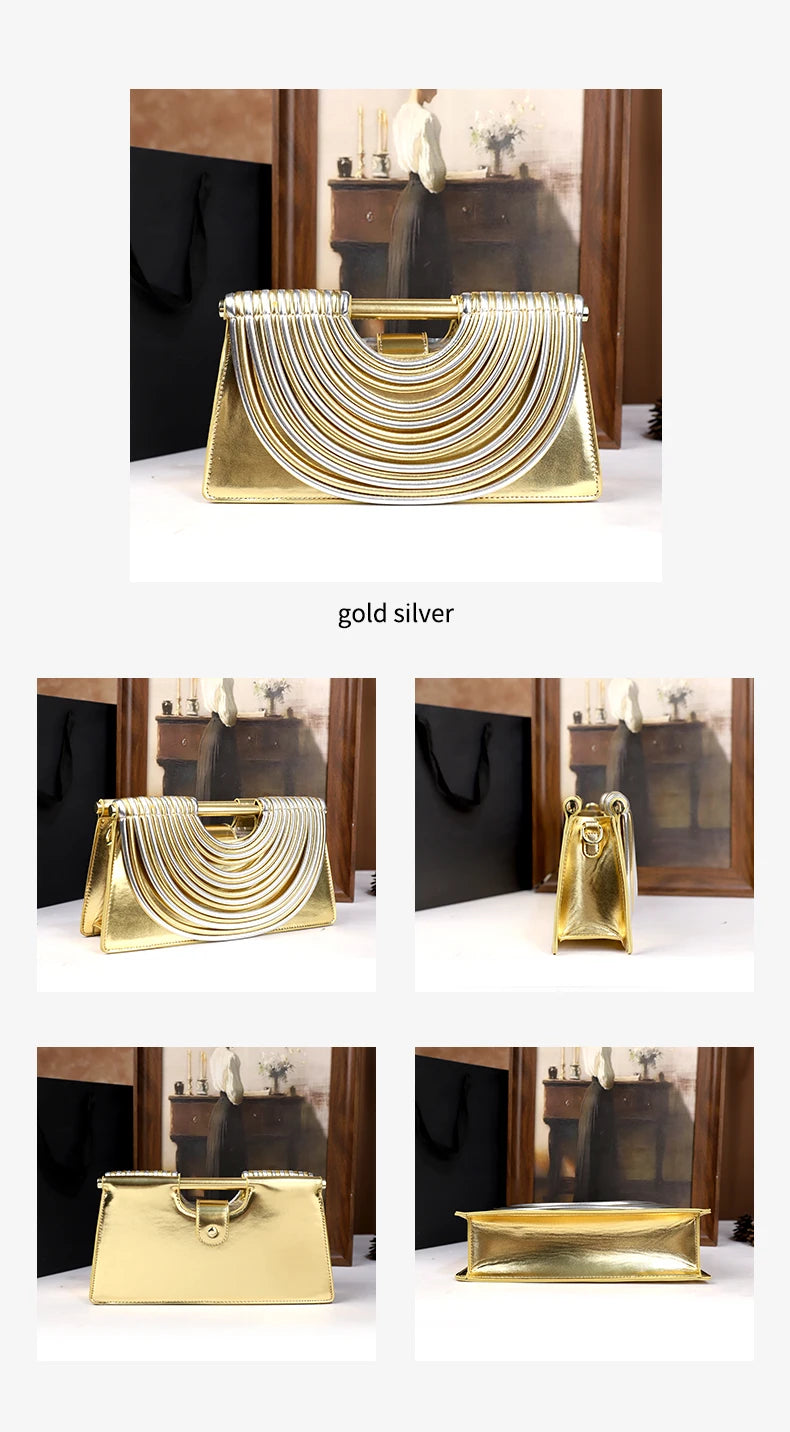 The 2025 new hand-held woven bag with lines is a unique, high-end, individual and fashionable handbag for women