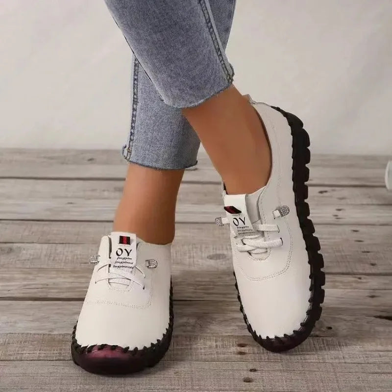 2025 Women's Flat Shoes New Orthopedic Loafers Woman Moccasins Stitched Slip On Ballet Flats For Women Nurse Shoes Medical