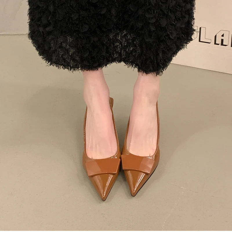 2026 Summer High Heel Women Sandals Fashion Pointed Toe Singbacks Shoes Design Style Banquet Party Sandalias Shoes