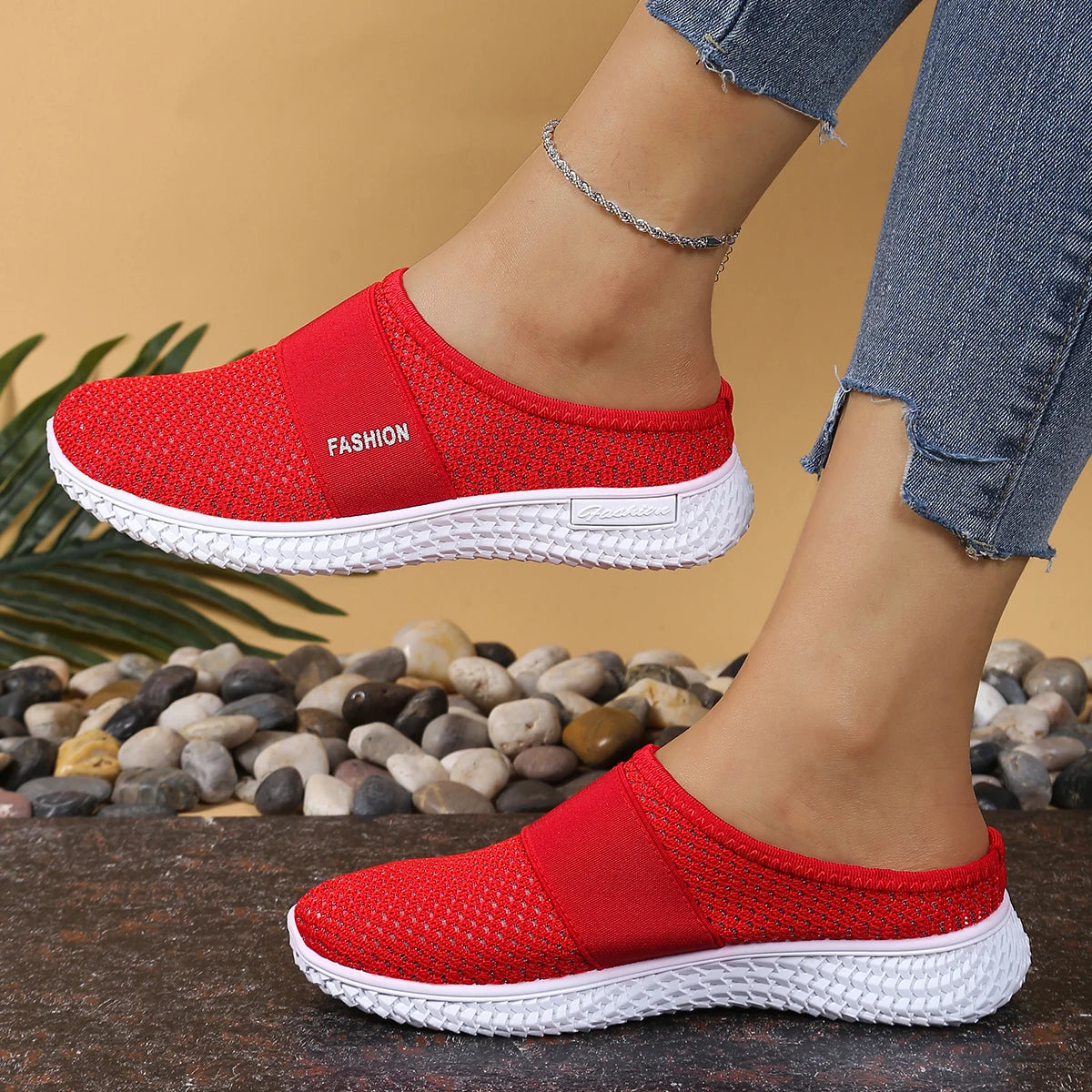 women's shoes Solid Color Mules, women's summer shoes free shippiing shoes Slippers for women Comfortable and breathable