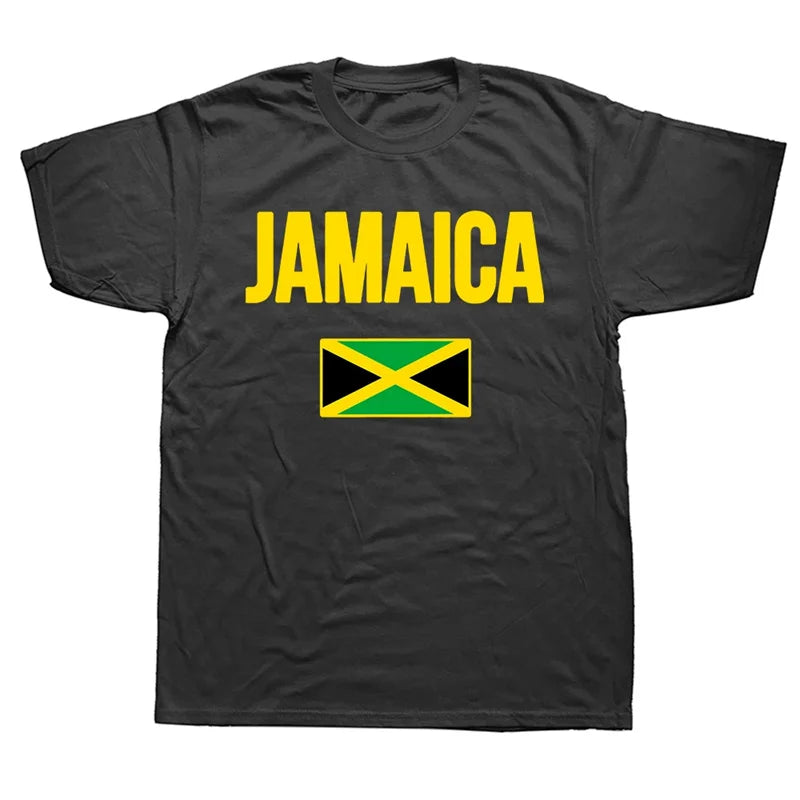 3D Printed Jamaican Black Girls T Shirt For Men Jamaica Flag Pattern T-Shirts Summer Oversized Women Tee Shirts Round Neck Tops