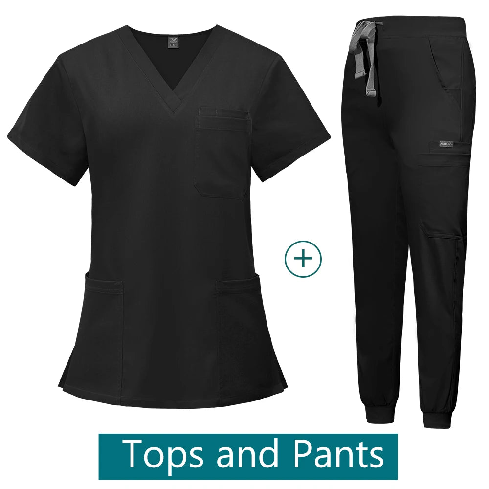Scrubs Medical Uniforms Woman Multicolour SPA Beauty Uniform Dentist Veterinary Working Clothes Unisex Pharmacy Clinic Scrub New