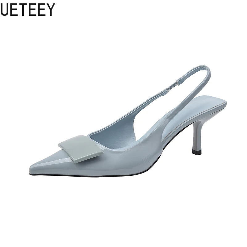 2026 Summer High Heel Women Sandals Fashion Pointed Toe Singbacks Shoes Design Style Banquet Party Sandalias Shoes
