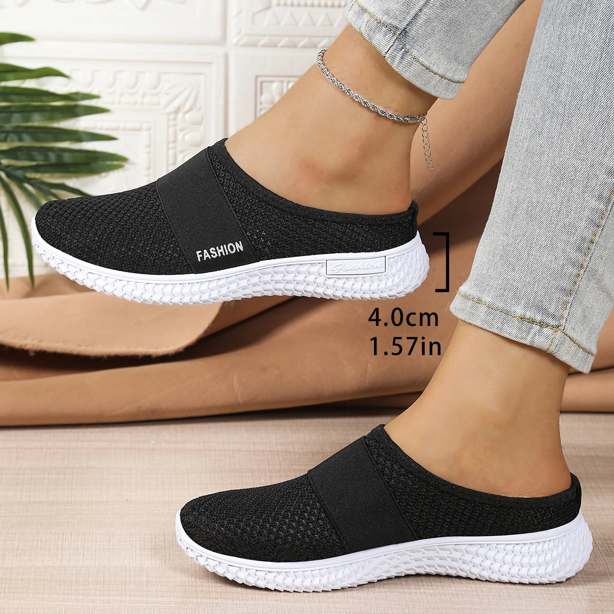 women's shoes Solid Color Mules, women's summer shoes free shippiing shoes Slippers for women Comfortable and breathable
